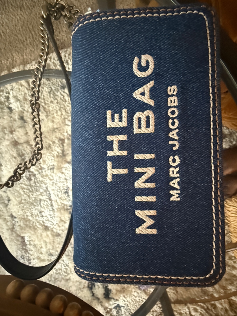 Marc Jacobs Denim Mini Crossbody with White Script